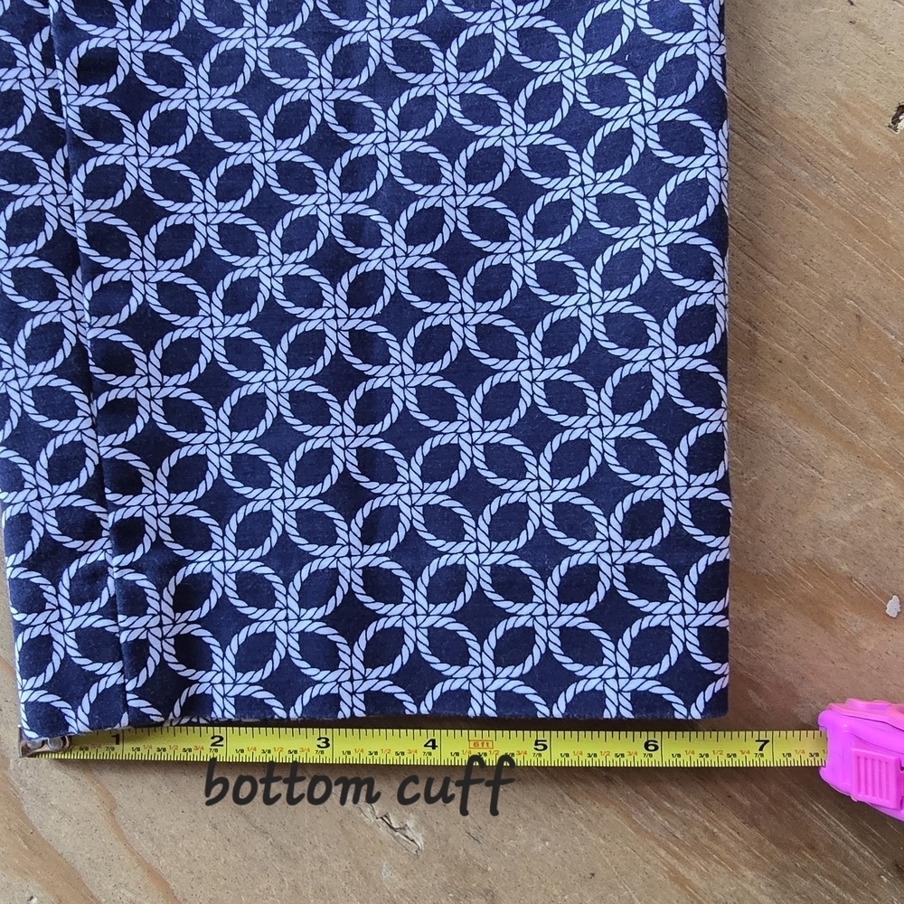 Michael Kors Blue Patterned Capri Pants Size 10 (CAP20) - Picture 4 of 13